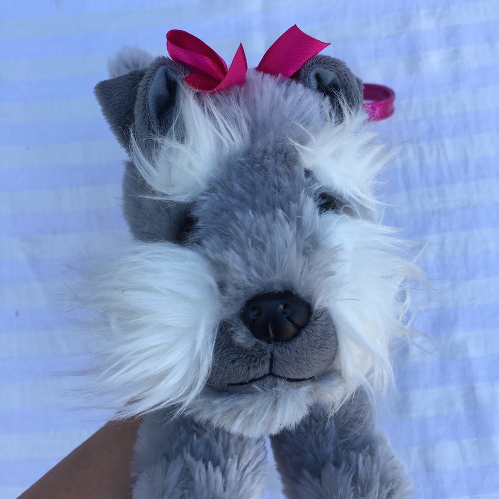 New Sweet Dog Puppy Schnauzer Purse Bag Sequenced